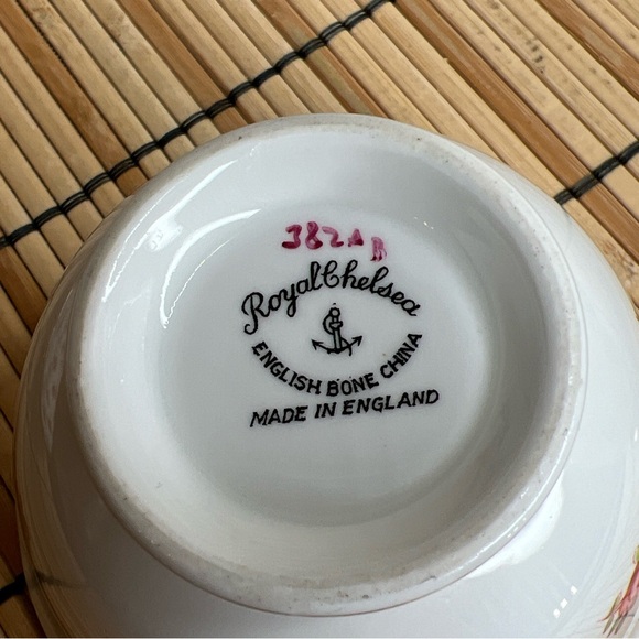 VTG Royal Chelsea Tea Cup Saucer Open Sugar Set 382A England Bone China **READ** - Picture 9 of 16